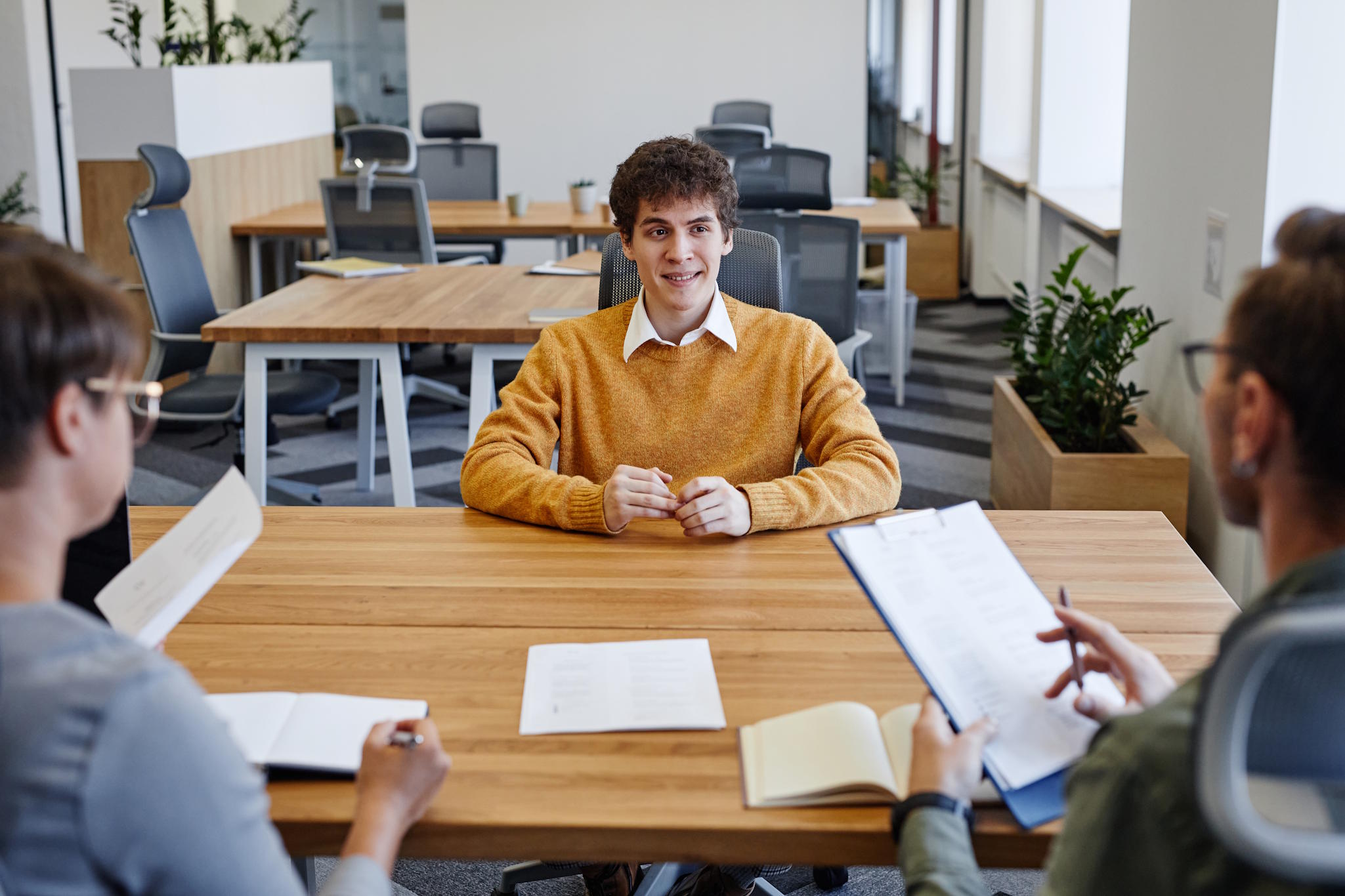 Young-man-job-interview